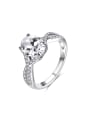 thumb Luxury Oval Shaped Zircon Women Ring 0