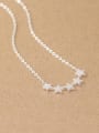 thumb Simple Five-pointed Stars Silver Necklace 0