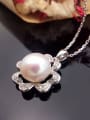 thumb Freshwater Pearl Hollow Flower-shaped Necklace 1