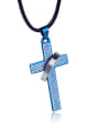 thumb Stainless Steel With Black Gun Plated Classic Cross Necklaces 1
