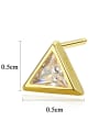 thumb 925 Sterling Silver  Simplistic Triangle Stud Earrings 2