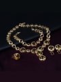 thumb Alloy Imitation-gold Plated Fashion Artificial Stones Round Four Pieces Jewelry Set 1