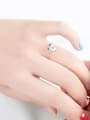 thumb Fashion Cubic Zircon Little Deer Antler 925 Silver Opening Ring 1