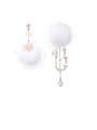 thumb Alloy With Gold Plated Fashion Plush Ball Drop Earrings 0