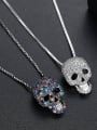 thumb Copper With  Rhinestone  Vintage Skull Necklaces 2