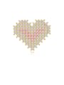 thumb Copper With Gold Plated Cute Heart Brooches 0