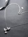 thumb Fashion Zircon Butterflies Silver Necklace 2