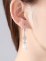 thumb Copper With White Gold Plated Delicate Water Drop Drop Earrings 1