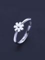 thumb Women Elegant 925 Silver Flower Ring 2