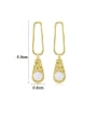 thumb 925 Sterling Silver With Gold Plated Personality Water Drop Drop Earrings 4