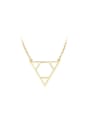 thumb Exquisite Gold Plated Triangle Shaped Necklace 0