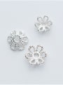 thumb 925 Sterling Silver With Silver Plated Fashion Flower Bead Caps 1