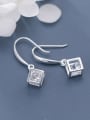 thumb 925 Sterling Silver With Platinum Plated Fashion Geometric Hook Earrings 4