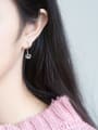 thumb Elegant Crown Shaped Zircon S925 Silver Drop Earrings 2