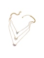 thumb Simple Geometric Multi-layer Alloy Necklace 1