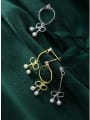 thumb 925 Sterling Silver With Artificial Pearl  Personality Bowknot Drop Earrings 2