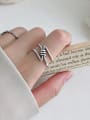 thumb 925 Sterling Silver With Antique Silver Plated Simplistic free size Rings 1