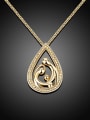 thumb 18K Gold Plated Creative Water Drop Shaped Necklace 4