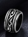 thumb Vintage Style Wave Shaped Titanium Men Ring 1