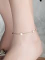 thumb Simple Tiny Decorations Rose Gold Plated Titanium Anklet 1