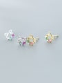 thumb 925 Sterling Silver With Cubic Zirconia Cute Butterfly Stud Earrings 3