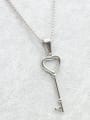 thumb Stainless Steel Key Sweater Necklace 1