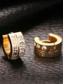 thumb Fashionable Gold Plated Geometric Rhinestones Clip Earrings 1