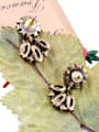 thumb Fashion Artificial stones Flower Alloy Stud Chandelier earring 2
