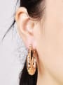 thumb Exaggerated Hollowed Flower Vine Shaped Drop Earrings 1