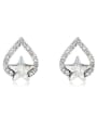 thumb Fashion Star austrian Crystals Water Drop Alloy Stud Earrings 3