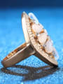 thumb Fashion Elegant Opal stones Crystal Hollow Alloy Ring 3
