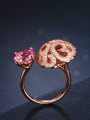 thumb Classical Rose Gold Topaz Gemstone Cocktail Ring 2