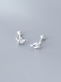 thumb 925 Sterling Silver With Gold Plated Simplistic Spiral Rope Knot  Stud Earrings 2