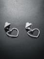 thumb Copper With Platinum Plated Cute Heart Drop Earrings 1
