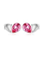 thumb Tiny Heart-shaped Austria Crystal Stud Earrings 0