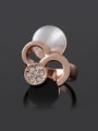 thumb Fashion Artificial Pearl Rose Gold Plated Alloy Ring 0