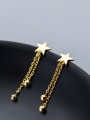 thumb 925 Sterling Silver With 18k Gold Plated Trendy Star Drop Earrings 2