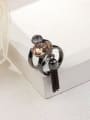 thumb Vintage Black Gun Plated Rhinestone Tassel Ring 2