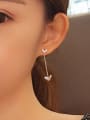 thumb Fashion Heart-shaped Silver Drop Earrings 1