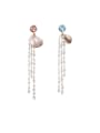 thumb Alloy With Rose Gold Plated Bohemia Charm Conch Beads Tassels Earrings 0