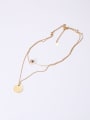 thumb Titanium With Gold Plated Simplistic Smooth  Geometric Multi Strand Necklaces 0