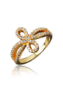 thumb Creative 18K Gold Pated Number Eight Shaped Zircon Ring 0