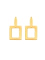 thumb Personality Gold Plated Square Shaped Drop Earrings 0