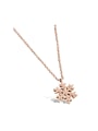 thumb Simple Polish Snowflake Titanium Women Necklace 0