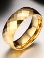 thumb Tungsten With Gold Plated Simplistic Geometric Band Rings 1