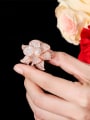 thumb Copper With Cubic Zirconia Luxury Flower Statement Rings 3