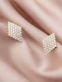 thumb 925 Sterling Silver With Gold Plated Fashion Geometric Stud Earrings 0
