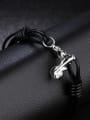 thumb Personalized Black Artificial Leather Multi-band Little Violin Bracelet 2