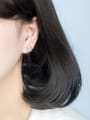 thumb Fresh Bowknot Shaped Shimmering Zircons S925 Silver Earrings 0