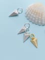 thumb 925 Sterling Silver With Smooth  Simplistic Geometric Triangle Charms 2